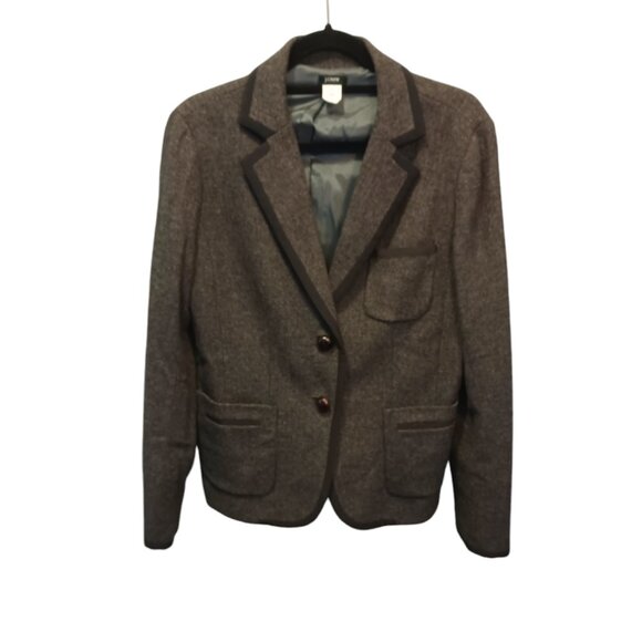 J. Crew Charcoal Blazer with Black Accents - Picture 1 of 6